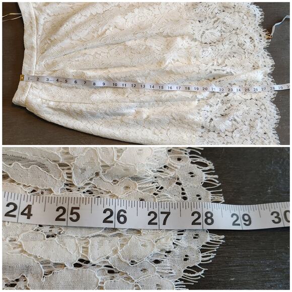 J Crew Collection Floral Lace Midi Skirt and Cropped Top Ivory Set Size 0 - Picture 8 of 16